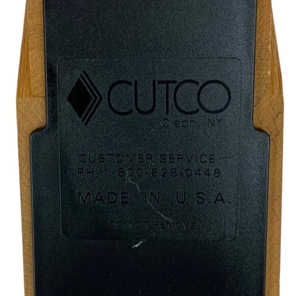 Cutco Honey Oak Wood 4-Slot Knife Block Kitchen Storage Organizer Made in USA - Picture 7 of 7